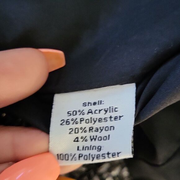 Indikka Black and Silver Tweed Cropped Blazer Jacket Size M - Picture 11 of 12